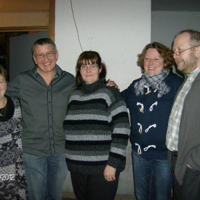 Avec Monique, Muriel et Michel et Gisèle Mariette - 17 février 2012